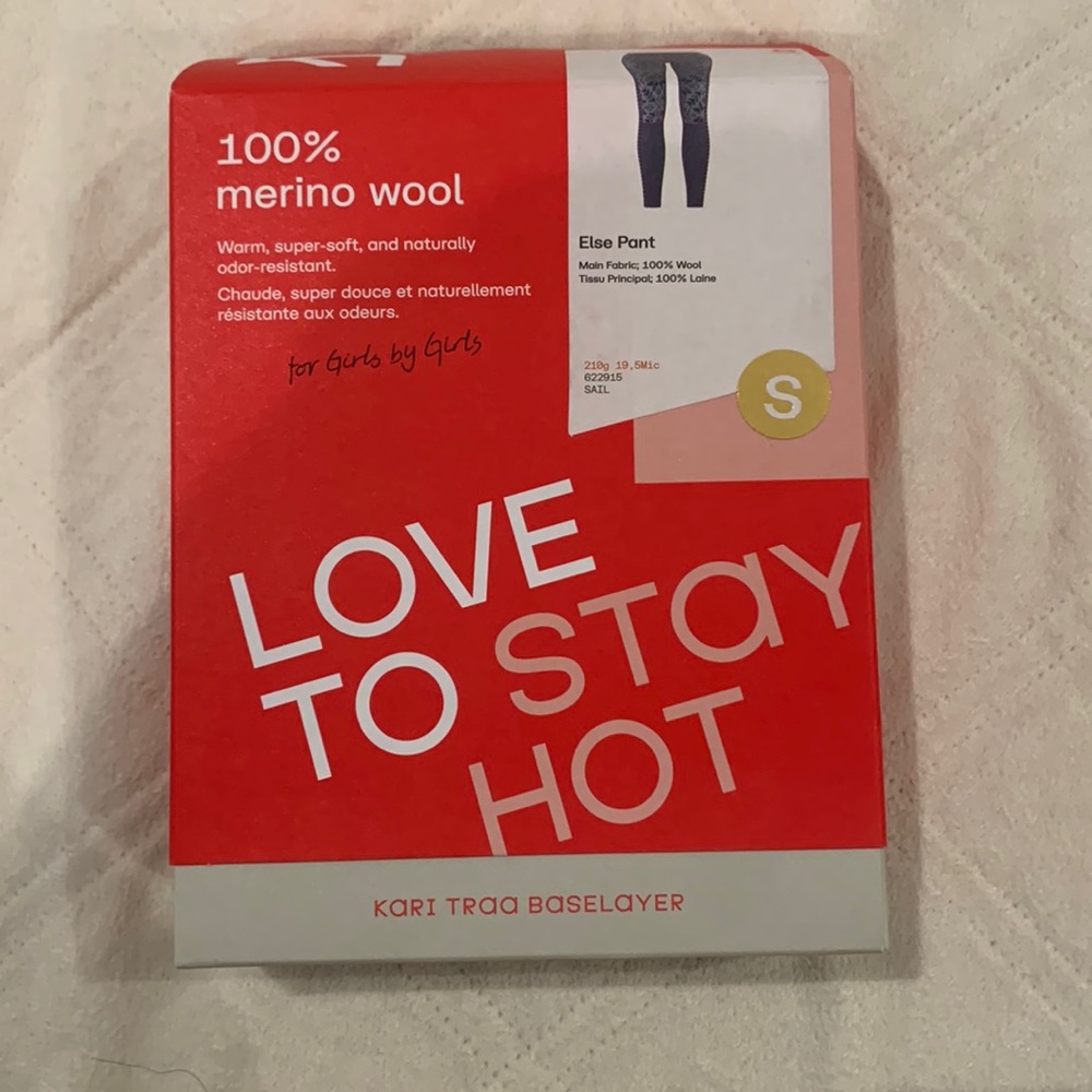 New 100% Marino wool Else Pant base layer by Kari Traa